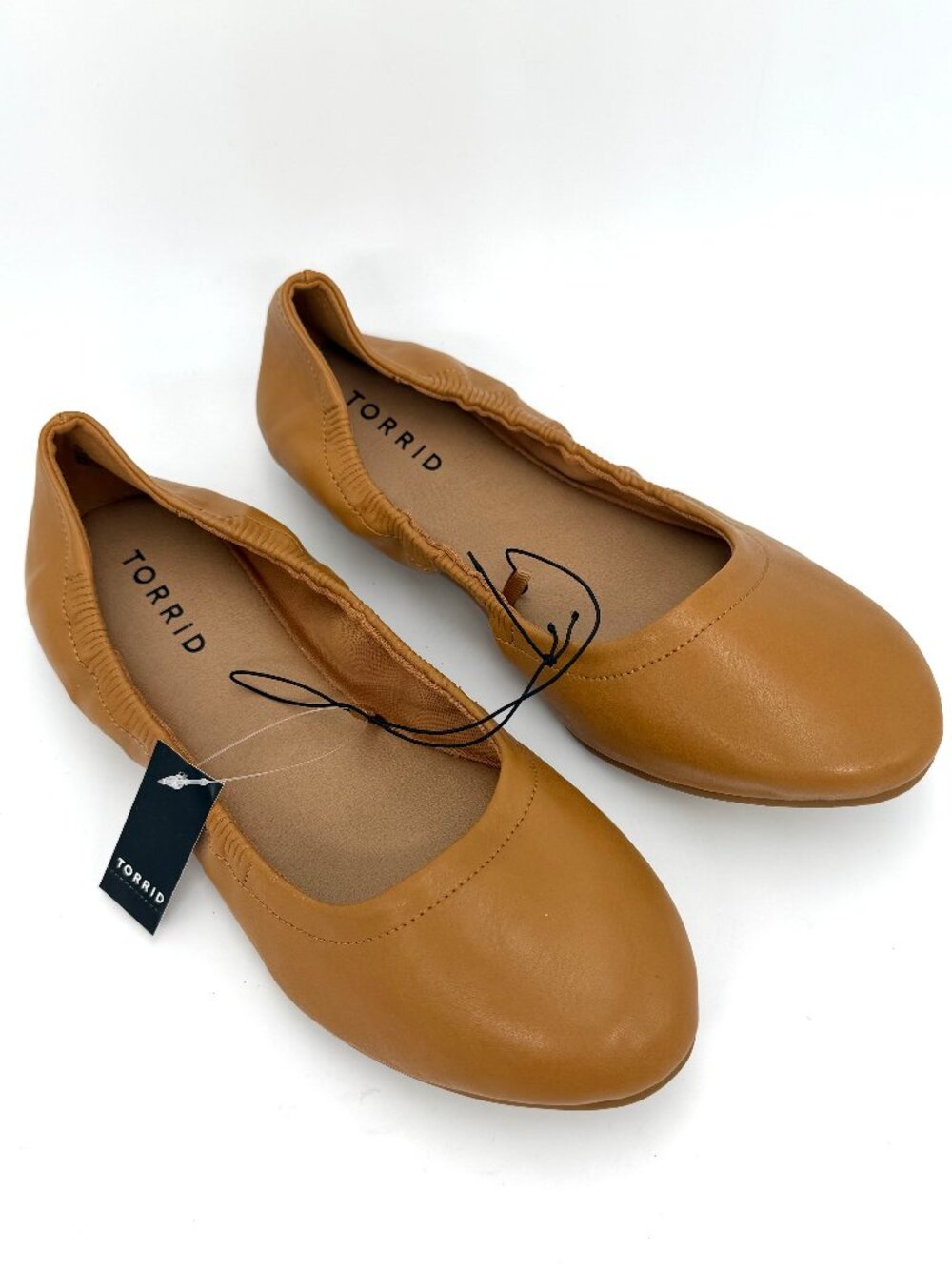 New Torrid Cognac Brown Scrunch Ballet Flat - Size 8